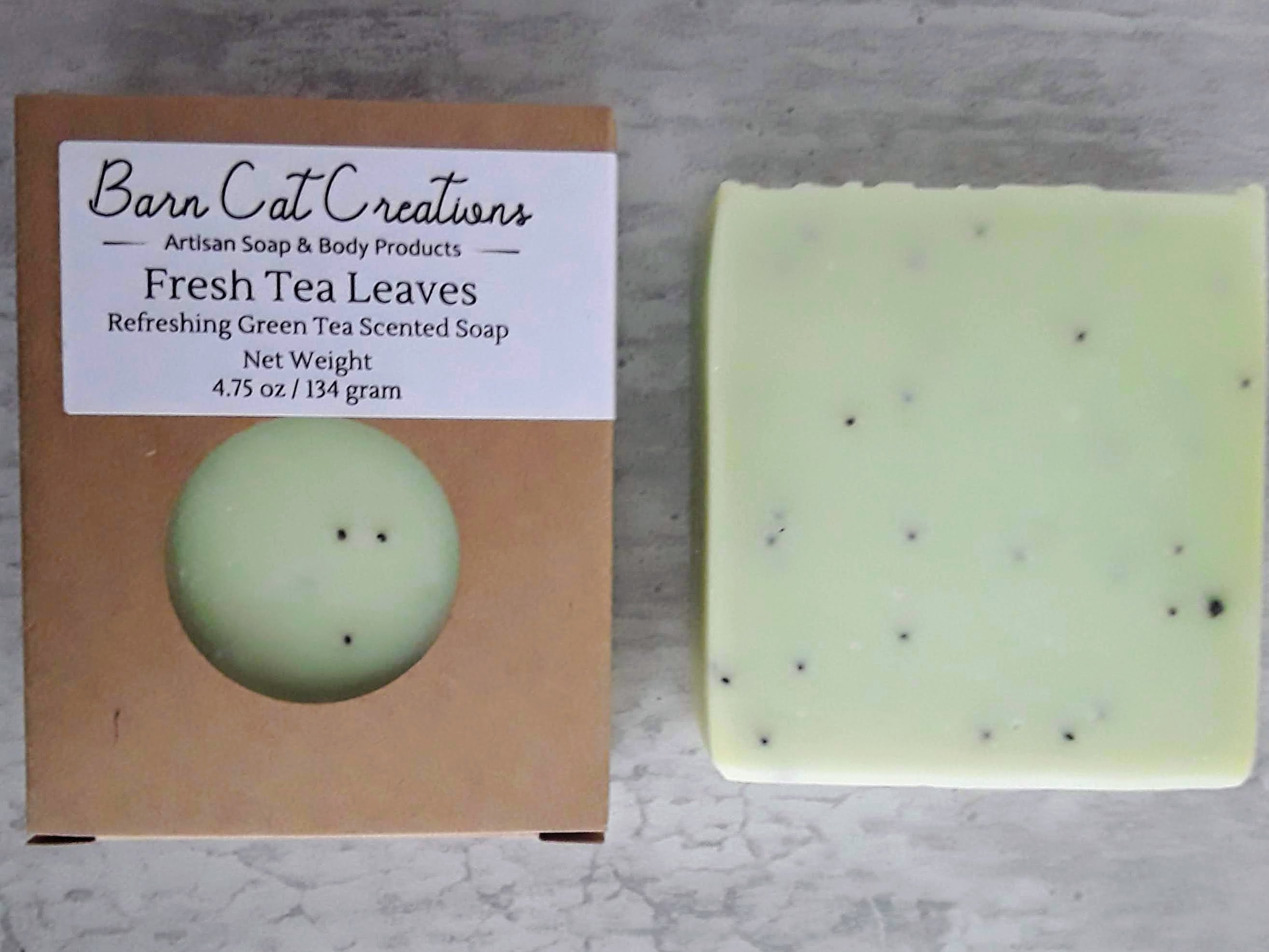 Fresh Tea Leaves Exfoliating Soap Bar With Green Tea - Rosetta Creative Boutique